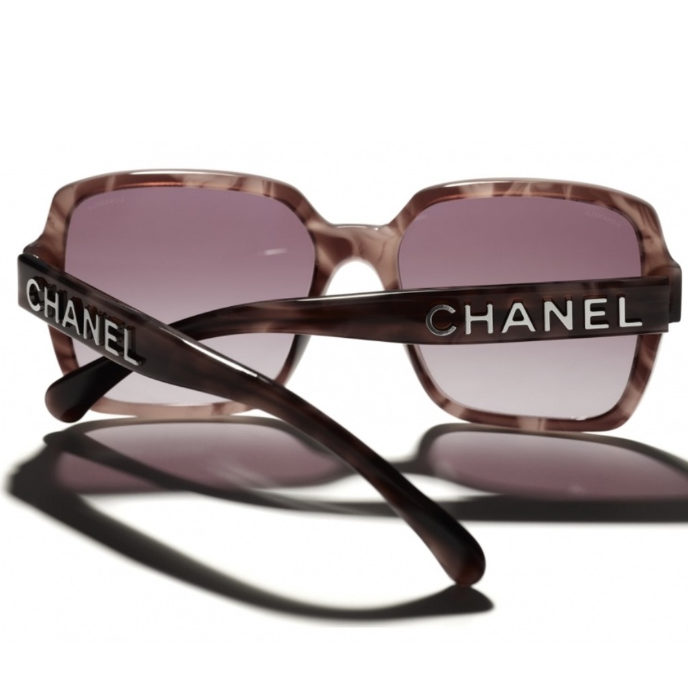 Chanel 5408 sunglasses in pink tortoise/burgundy